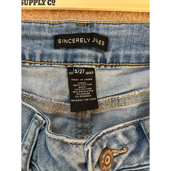 Sincerely Jules Distressed Stretch Jeans Size 5/27 - Picture 3 of 5